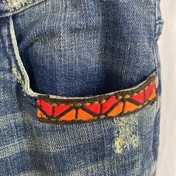 ANTHROPOLOGIE Pilcro and the Letterpress Jeans Patchwork Pilcro Premium Hyphen - Picture 9 of 15